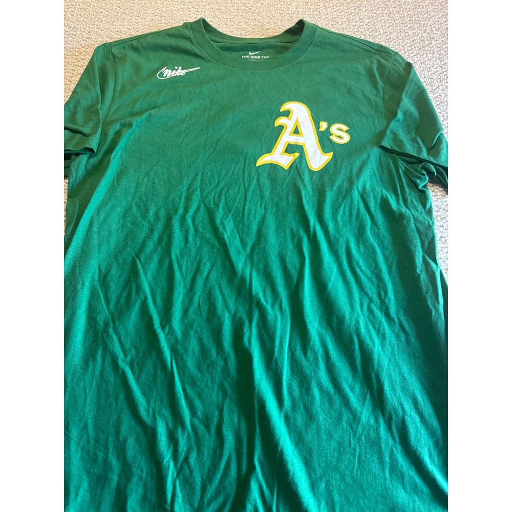 Nike Oakland Athletics Reggie Jackson Green T-Shirt Size Medium MLB Baseball Tee